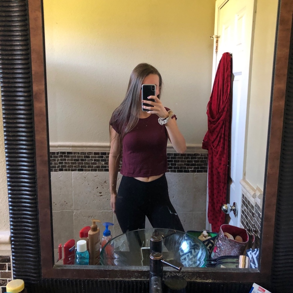 maroon brandy melville tee